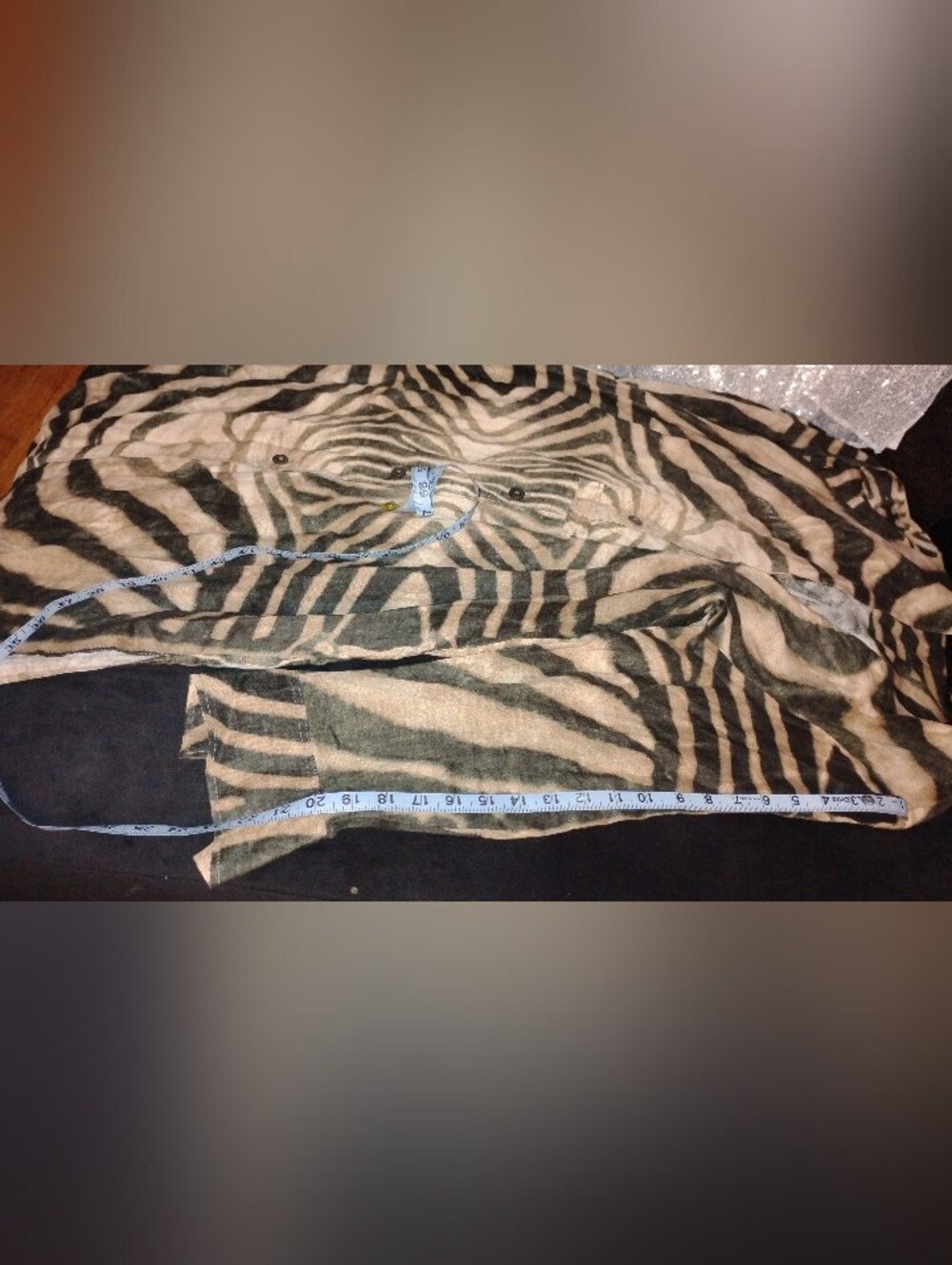 Massimo Dutti 100% Linen Zebra Print Dress. Black And Brown. New With Tags. M - Picture 10 of 10